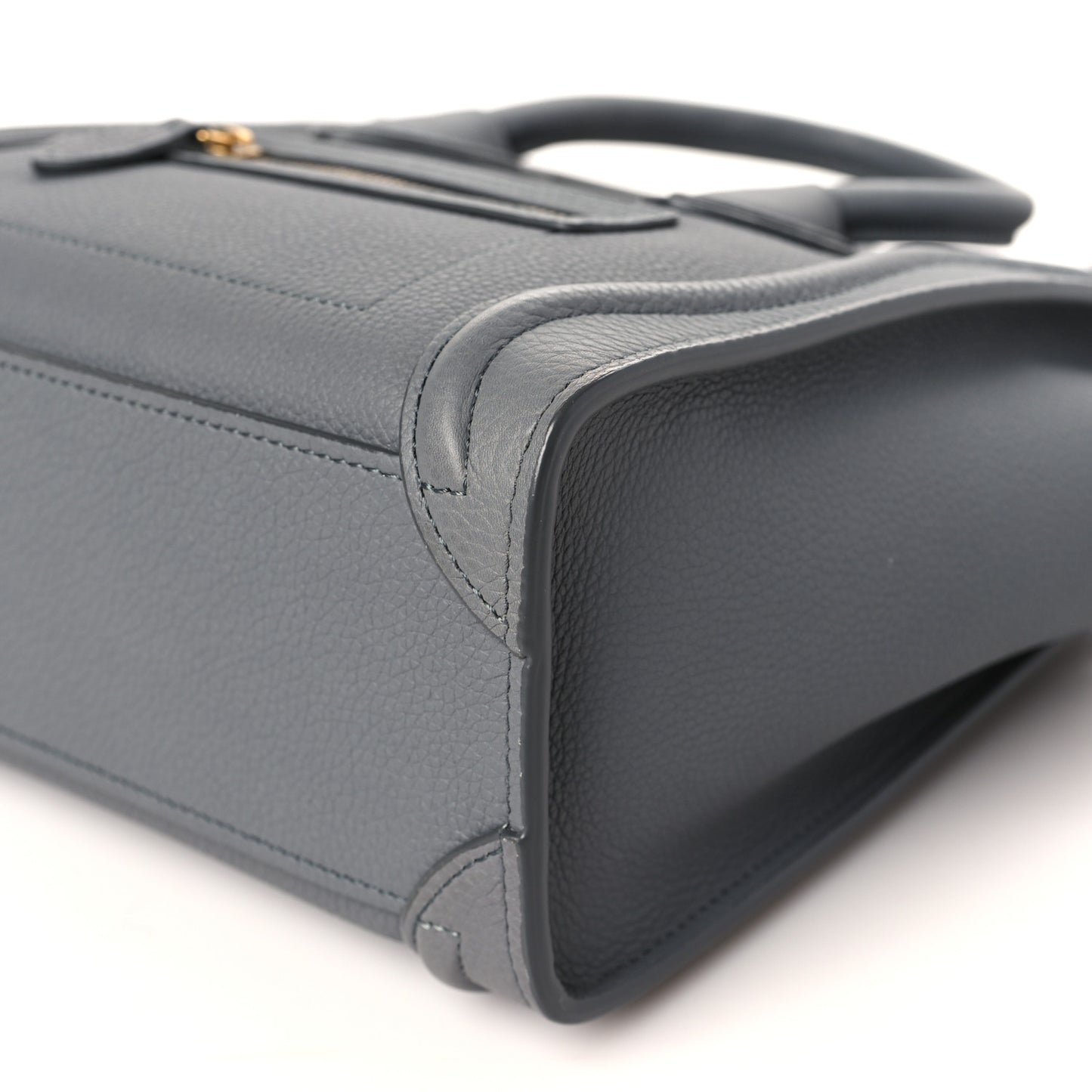Baby Drummed Calfskin Nano Luggage Kohl