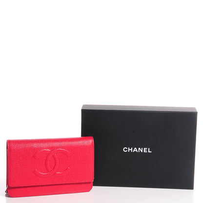 Chanel Caviar Timeless Wallet On Chain WOC Pink 5 of 9