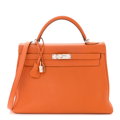 Hermes Togo Kelly Retourne 32 Orange 1 of 15