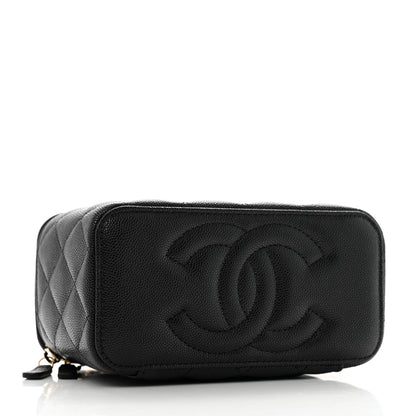 Chanel Caviar Quilted Small Vanity Case With Chain Black 4 of 10