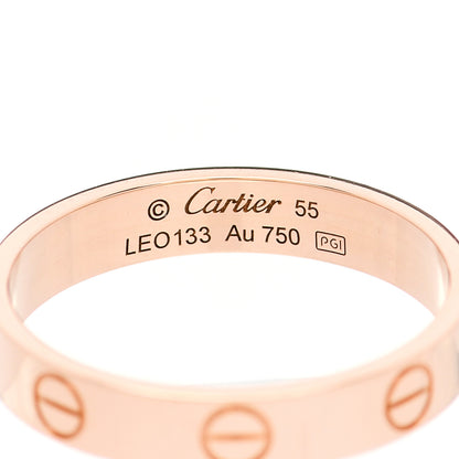 Cartier 18K Pink Gold 3.5mm LOVE Wedding Band Ring 55 7.25 4 of 4