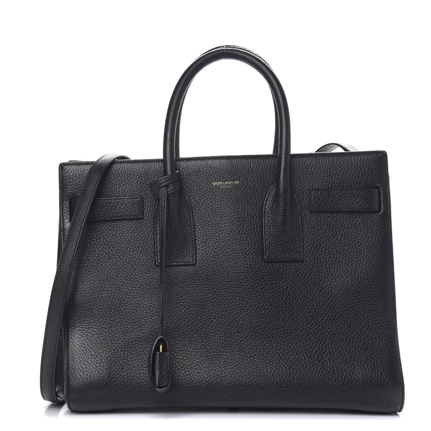 Grained Calfskin Small Sac De Jour Black