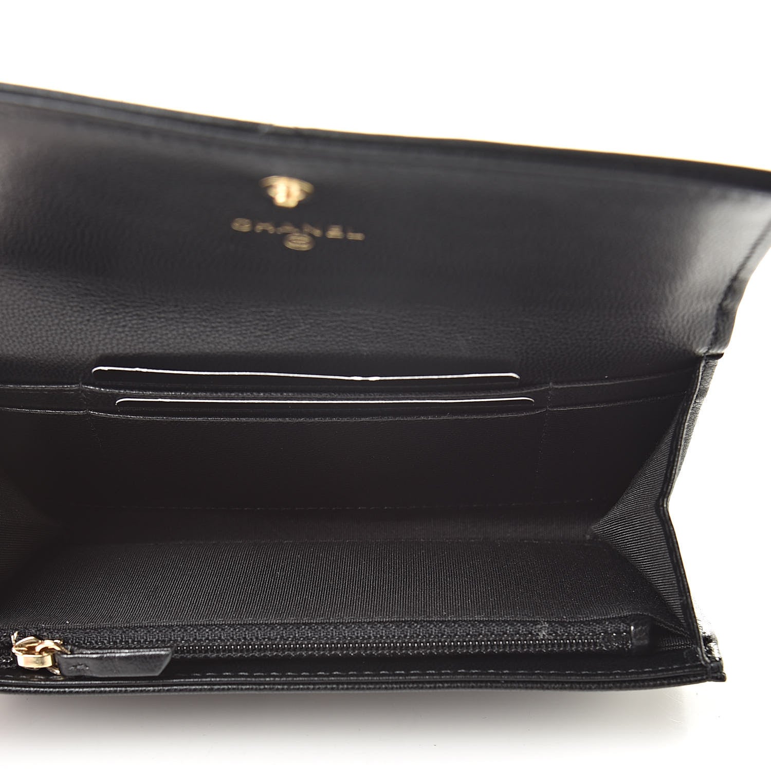 Chanel Goatskin Quilted 19 Flap Wallet Black 5 of 9