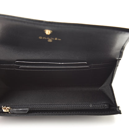 Chanel Goatskin Quilted 19 Flap Wallet Black 5 of 9