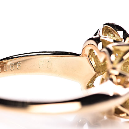 Van Cleef & Arpels 18K Yellow Gold Diamond Trefle Ring 50 5.25 8 of 8