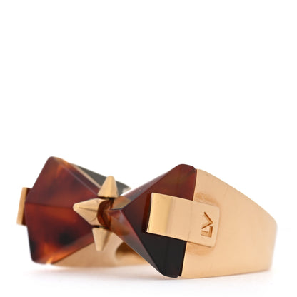 Louis Vuitton Resin Spiky Bow Ring L Tortoise 3 of 5