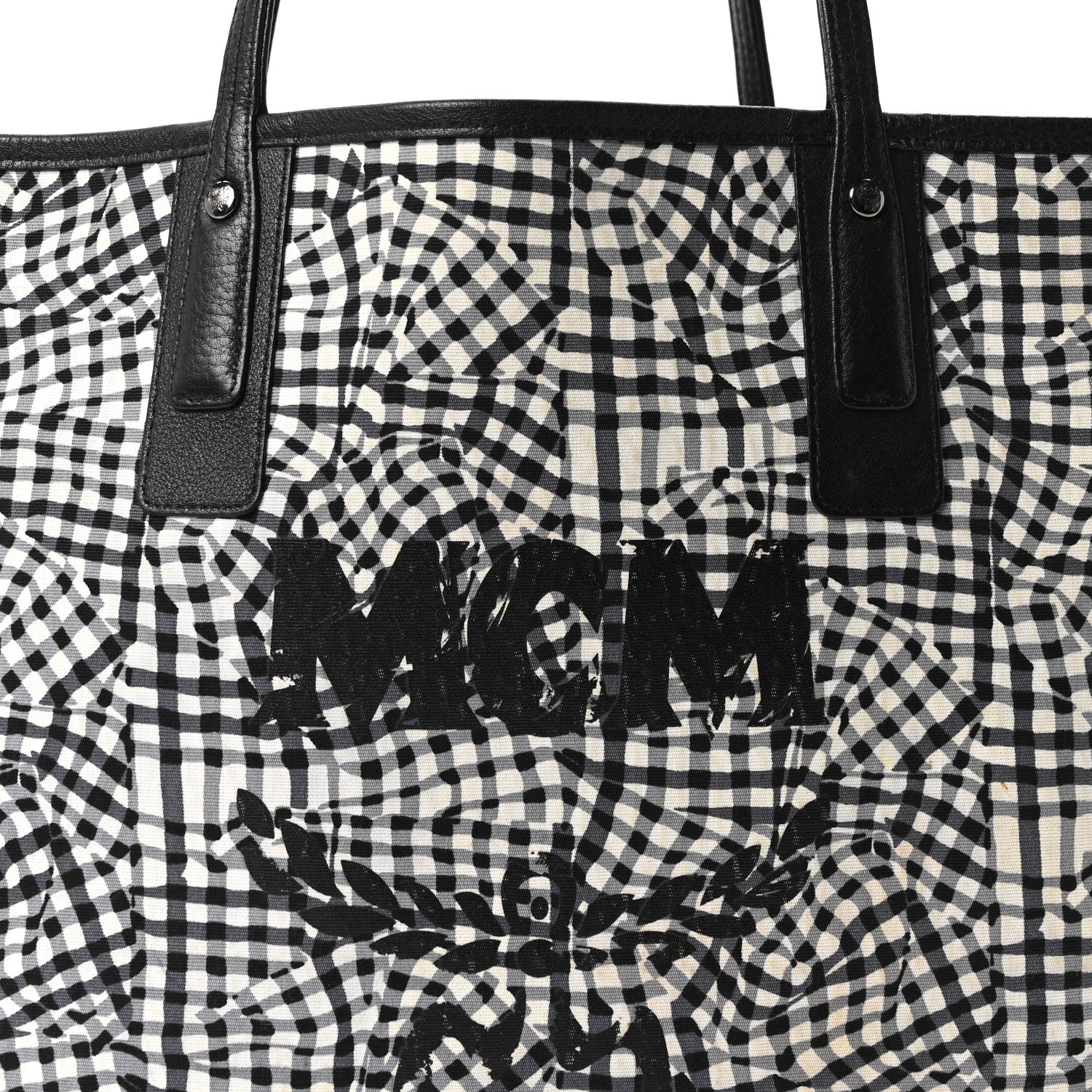 MCM Visetos Medium Liz Reversible Shopper Tote Black 10 of 14