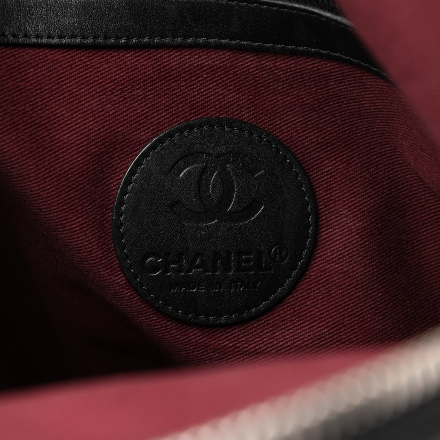 Chanel Coated Canvas Quilted Medium Garment Travel Bag Black 5 of 10