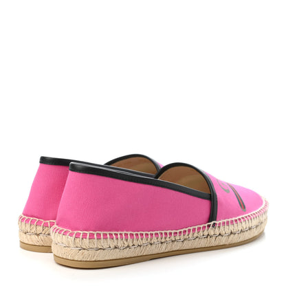 Gucci Canvas Logo Espadrilles 40 Cyclamen Rose Black 3 of 4