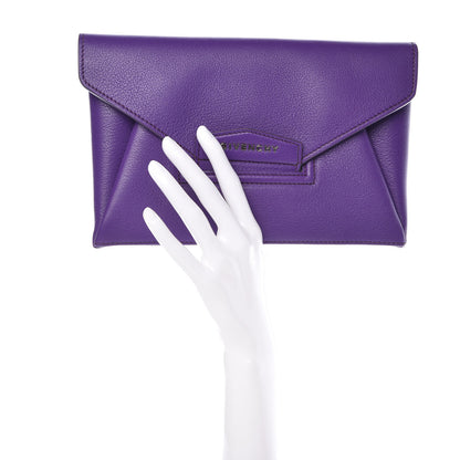 Givenchy Sugar Goatskin Small Antigona Envelope Clutch Purple 2 of 11