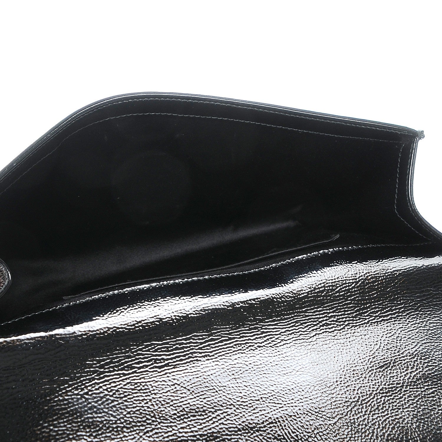 Saint Laurent Textured Patent Monogram Large Belle De Jour Clutch Black 5 of 7