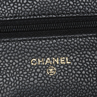 Chanel Caviar Quilted Wallet On Chain WOC Black 6 of 11