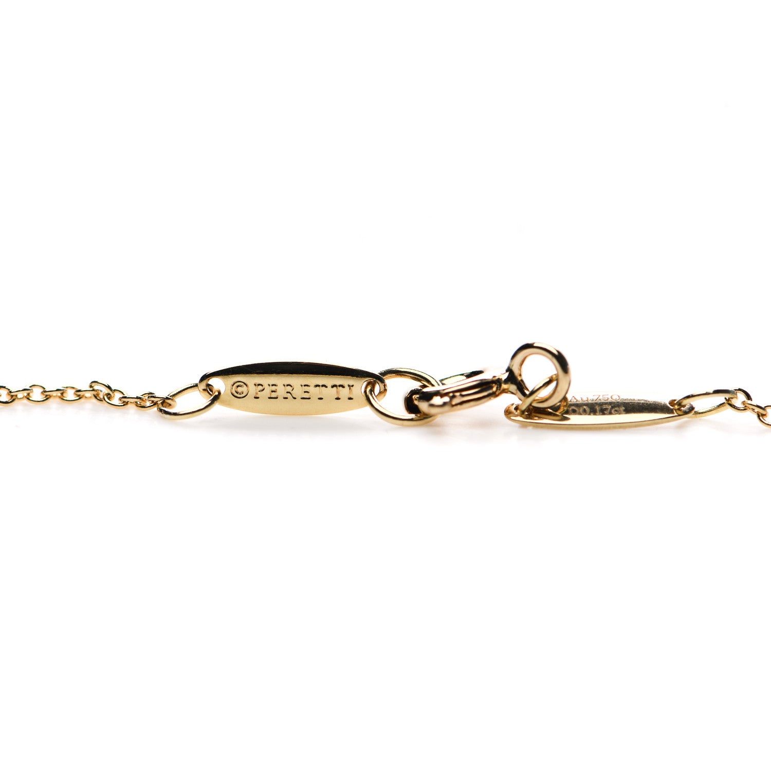 Tiffany 18K Yellow Gold Diamond .17ct Elsa Peretti Diamonds by the Yard Heart Pendant Necklace 4 of 8