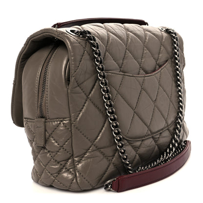 Chanel Aged Calfskin Jumbo New Portobello Flap Grey 3 of 11