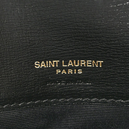 Saint Laurent Grained Calfskin Monogram Phone Holder Crossbody Black 6 of 10