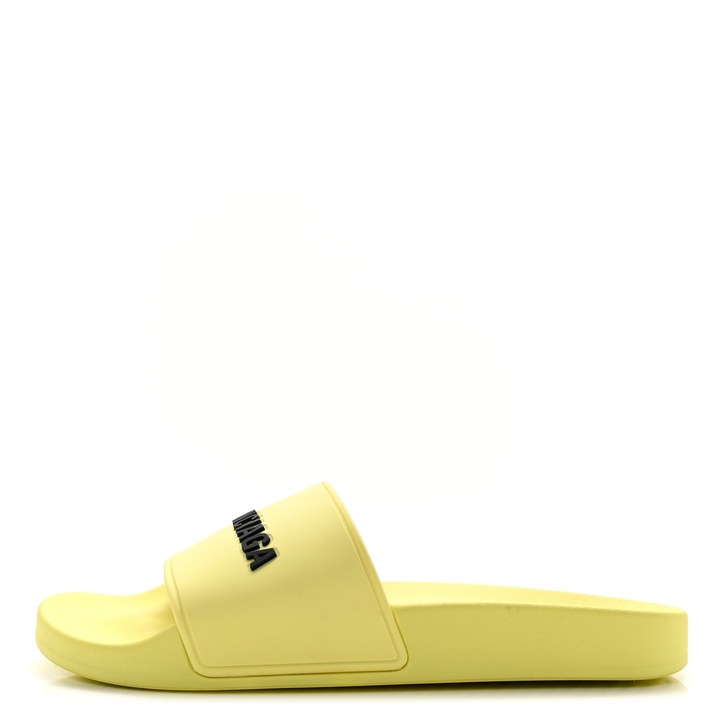 Smooth Rubber Logo Bi-Color Womens Pool Slide Sandals 37 Yellow Black
