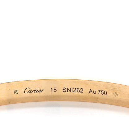 Cartier 18K Yellow Gold LOVE Bracelet 15 4 of 5
