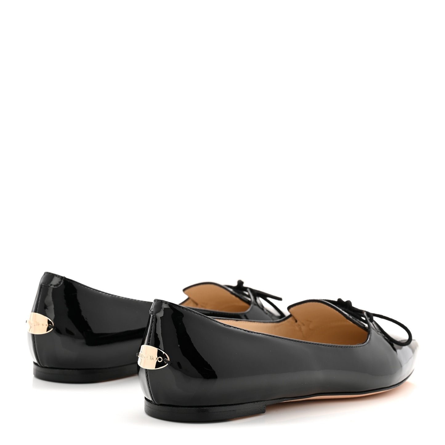 Patent Pointy Toe Genna Flats 37 Black