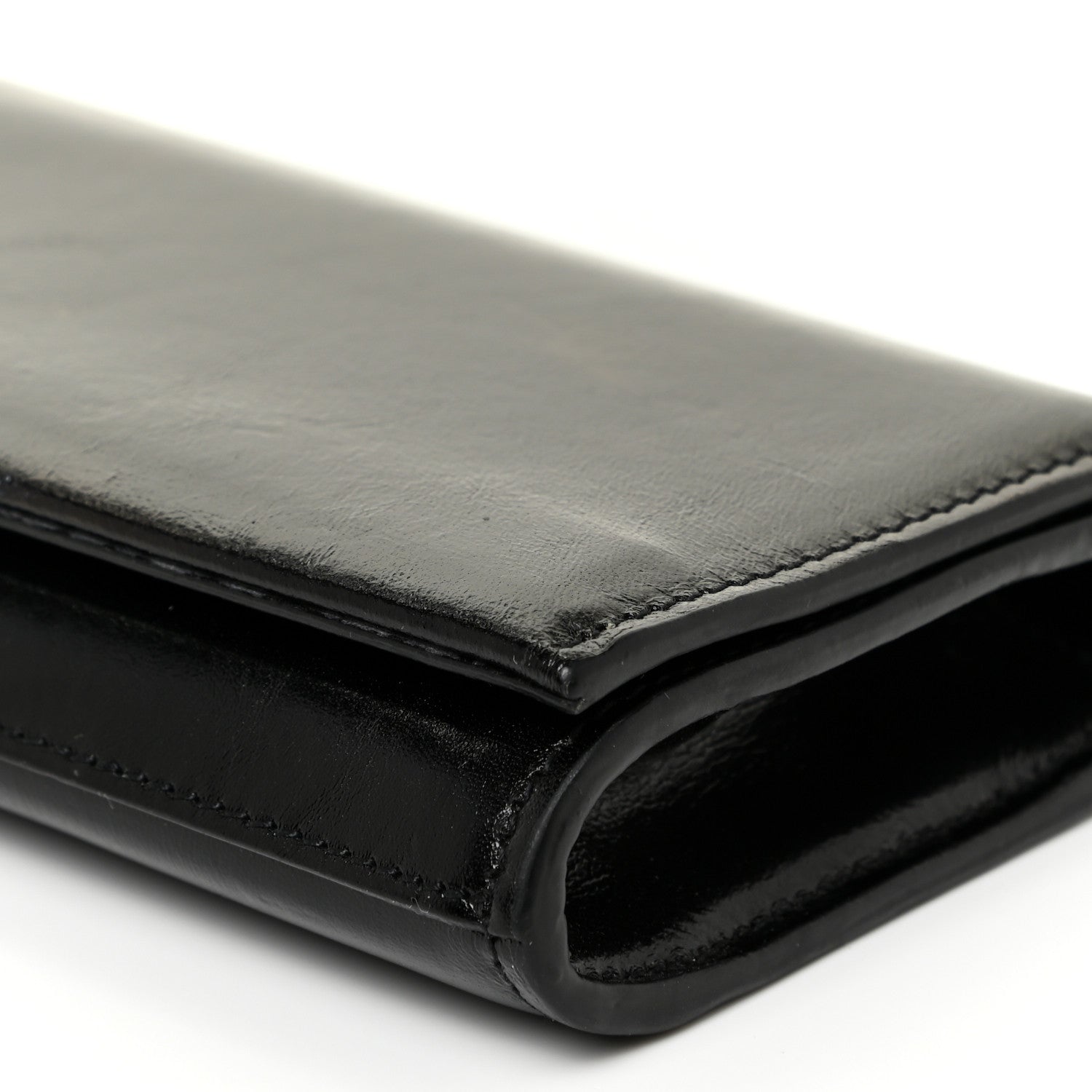 Saint Laurent Calfskin Fetiche Long Clutch Black 9 of 20