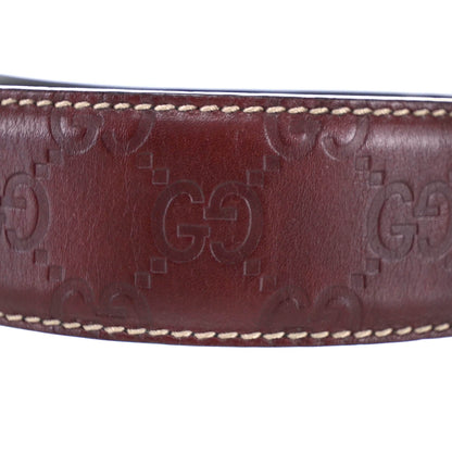 Gucci Guccissima GG Belt 85 34 Dark Red 3 of 5