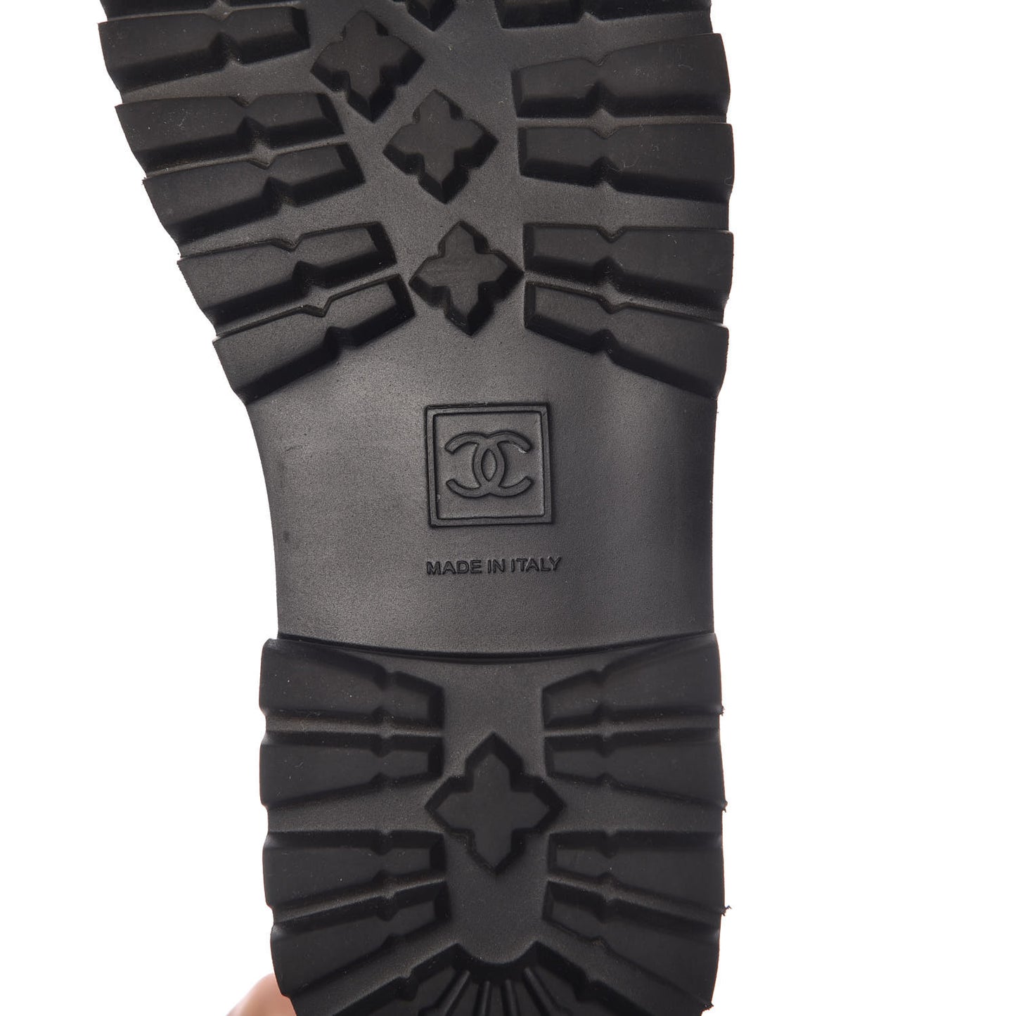 Calfskin Nylon Quilted Motorcycle Zip Boots 38.5 Black