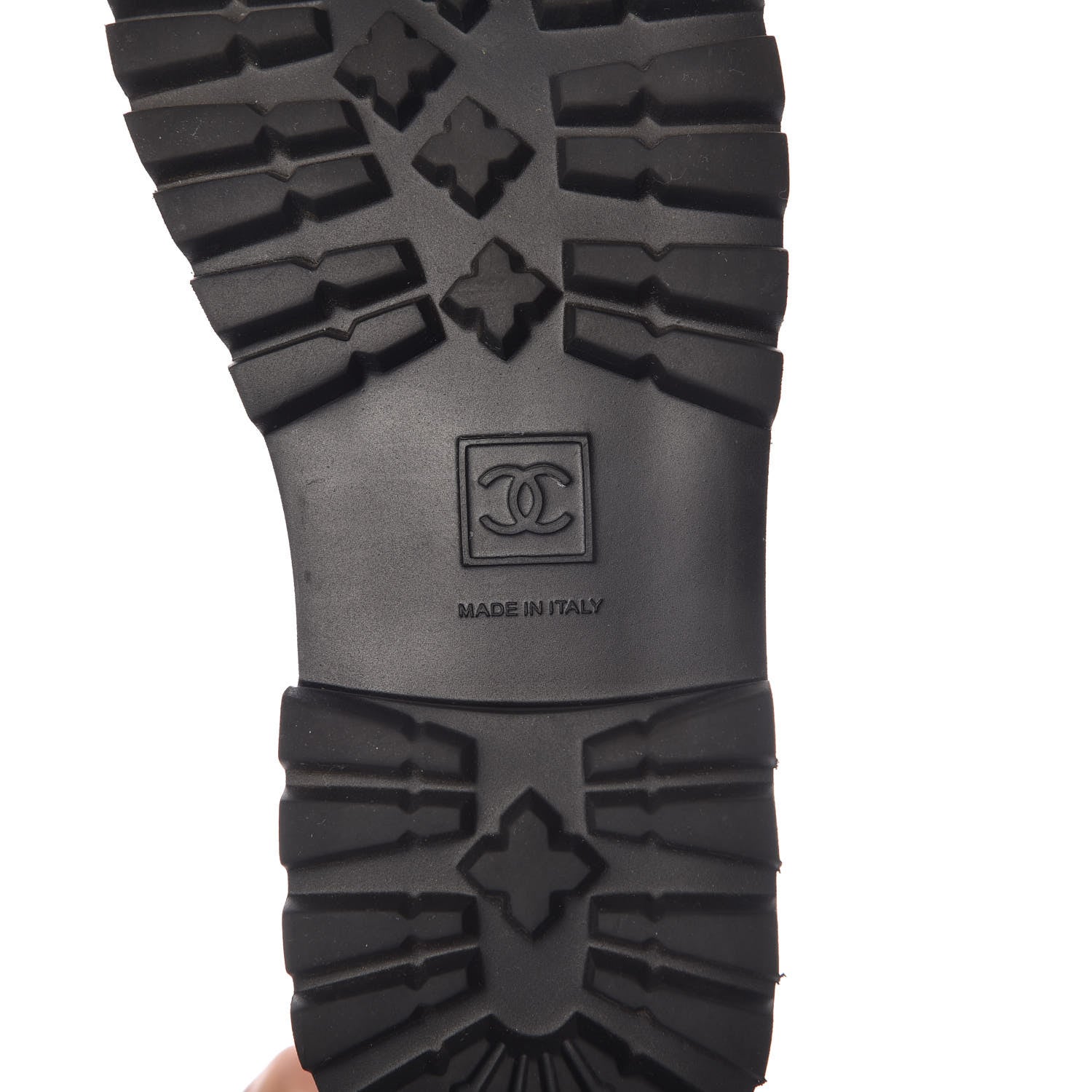 Chanel Calfskin Nylon Quilted Motorcycle Zip Boots 38.5 Black 8 of 11