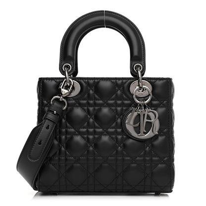 Christian Dior Lambskin Cannage Small Lucky Badges My Lady Dior Black 1 of 9