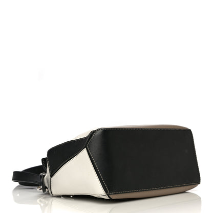 Loewe Calfskin Small Puzzle Bag Black Taupe 4 of 15