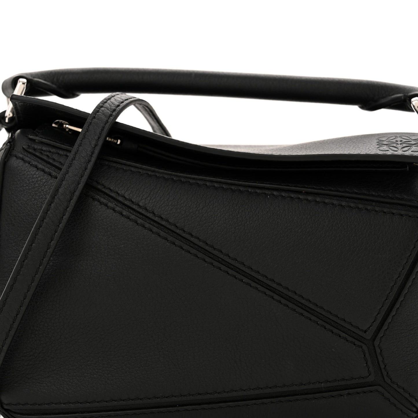 Calfskin Mini Puzzle Bag Black