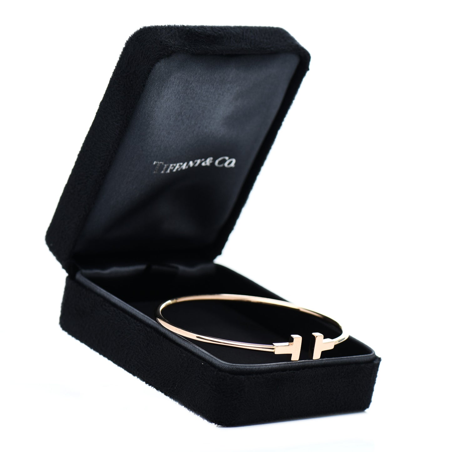 18K Rose Gold Narrow T Wire Bracelet