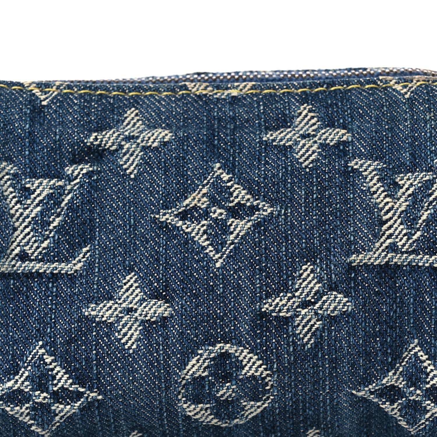 Louis Vuitton Monogram Denim Pochette Speedy PM Key Holder Blue