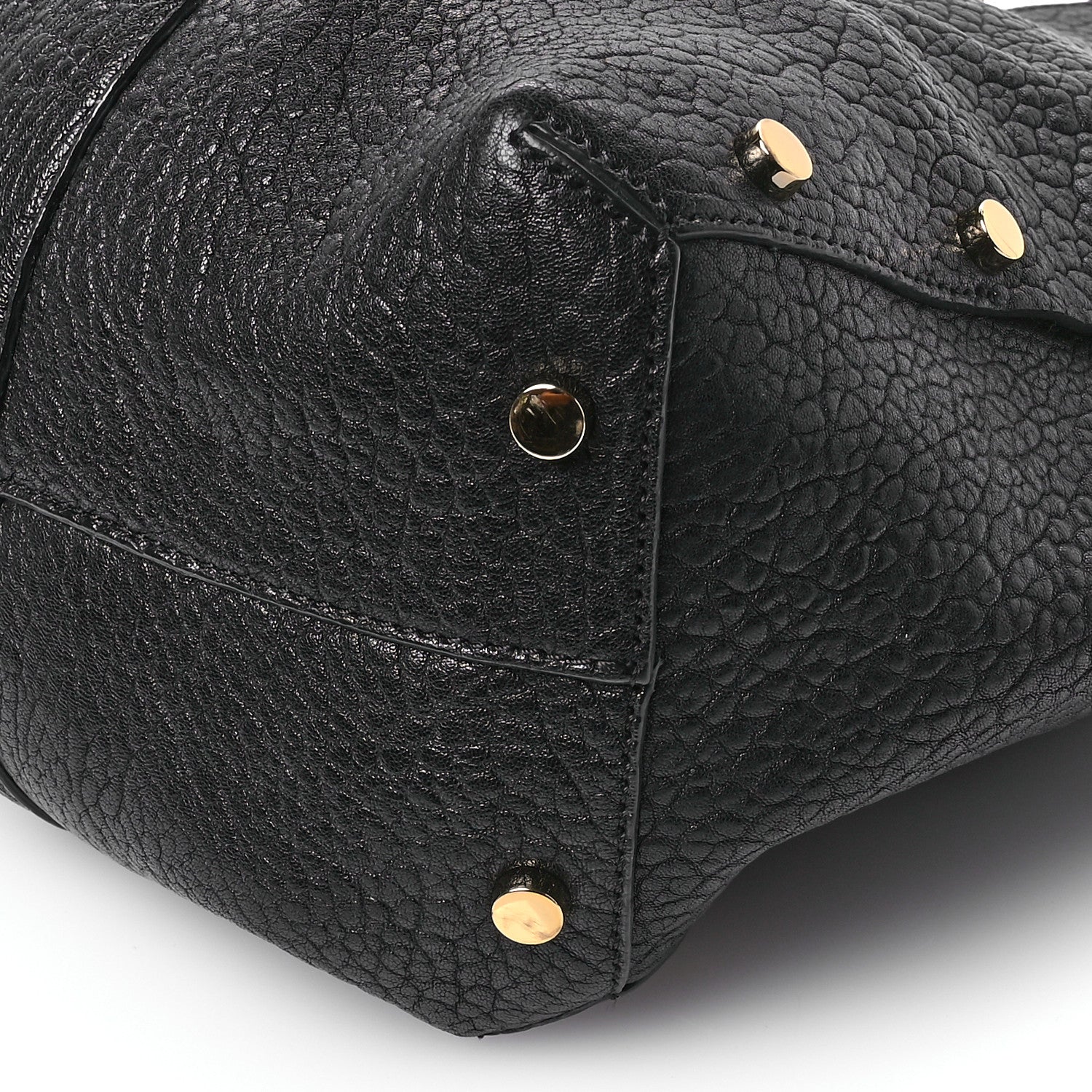 Jimmy Choo Grained Calfskin Studded Lockett Shopper Tote Black 9 of 9