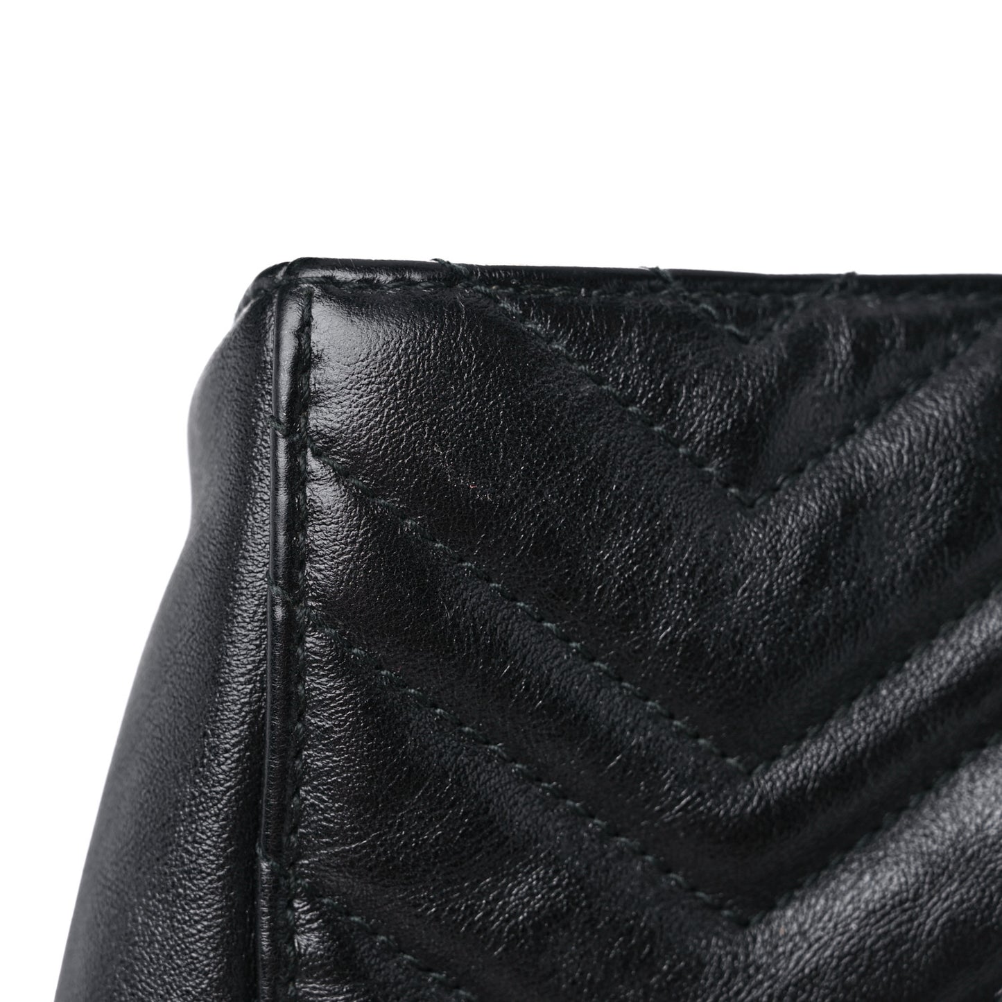 Azalea Calfskin Matelasse Large GG Marmont Slim Tote Black