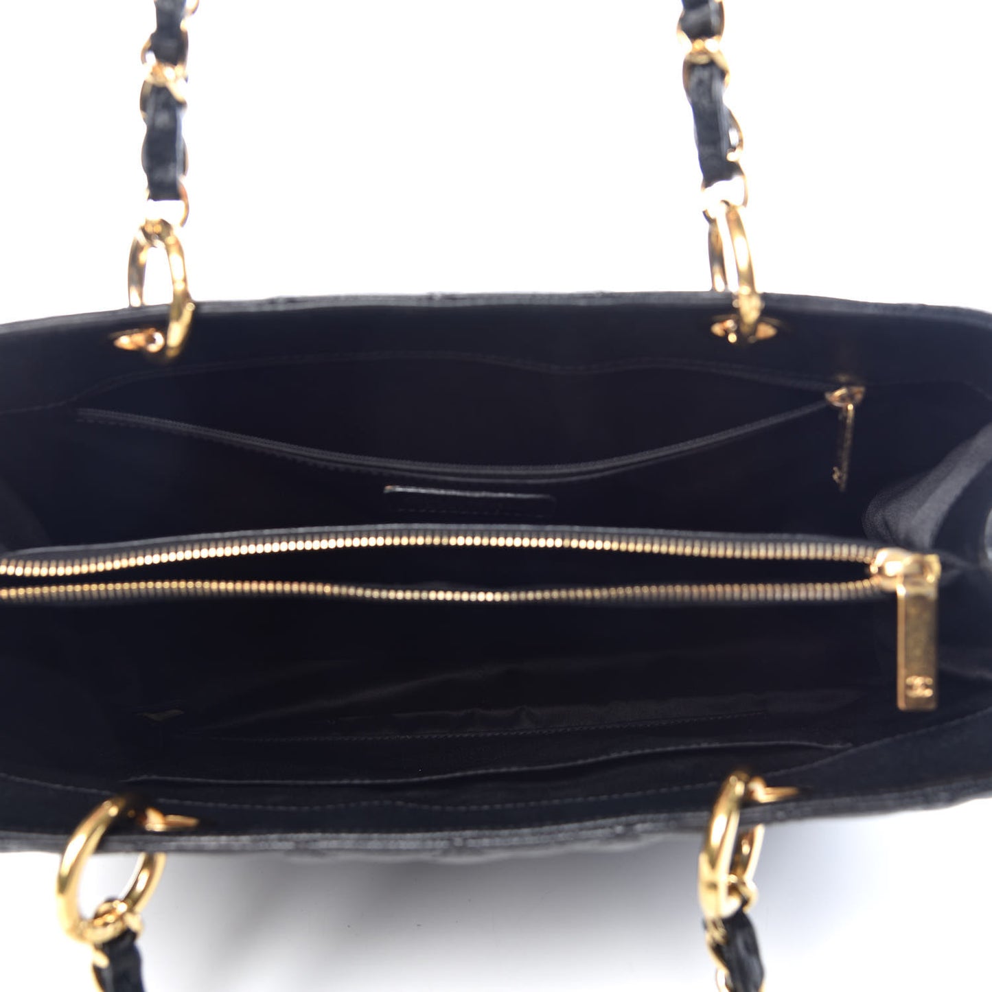 Caviar Quilted Grand Shopping Tote GST Black