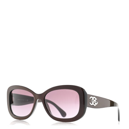 Chanel Acetate Polarized CC Sunglasses 5468-B Burgundy 1 of 8