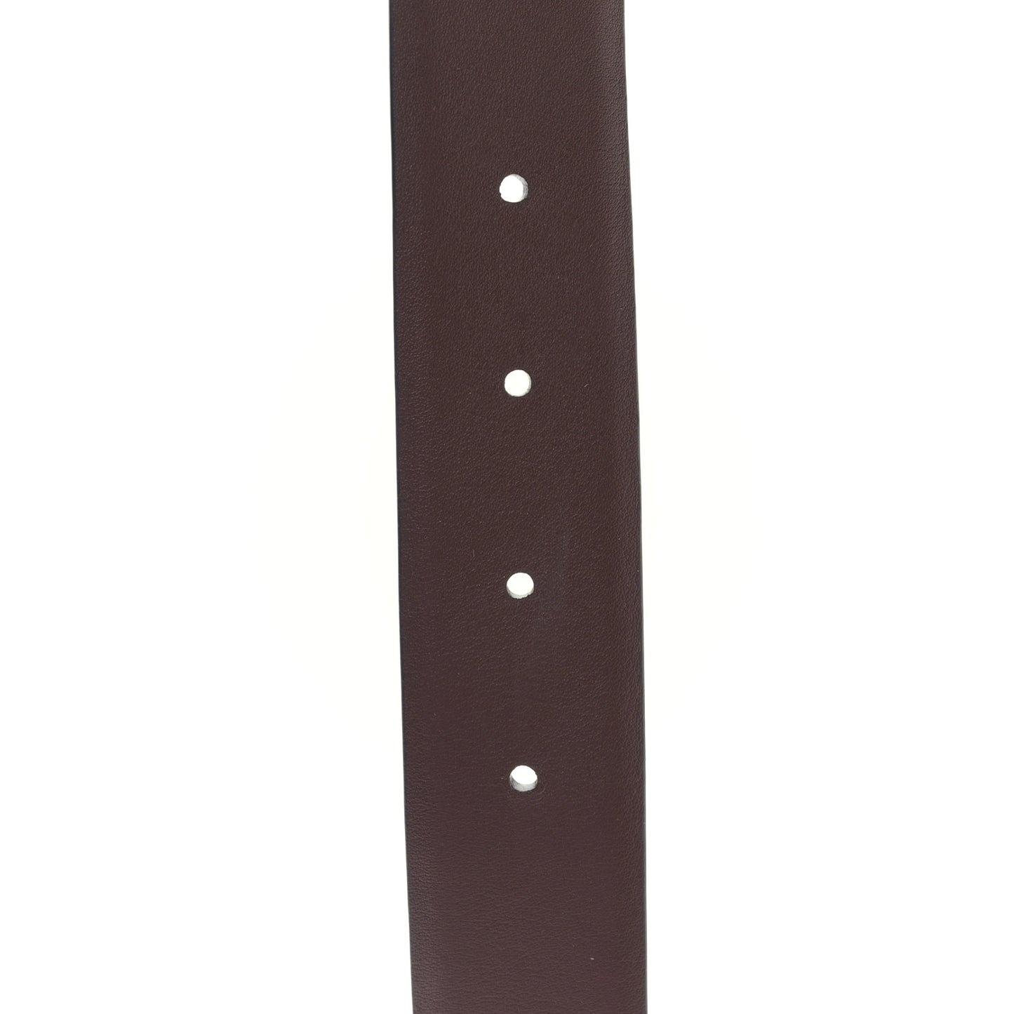 Calfskin Lambskin Metal Chain Reversible Belt 75 30 Black Burgundy