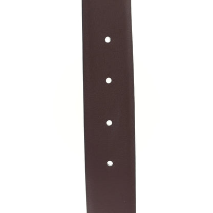Chanel Calfskin Lambskin Metal Chain Reversible Belt 75 30 Black Burgundy 4 of 5