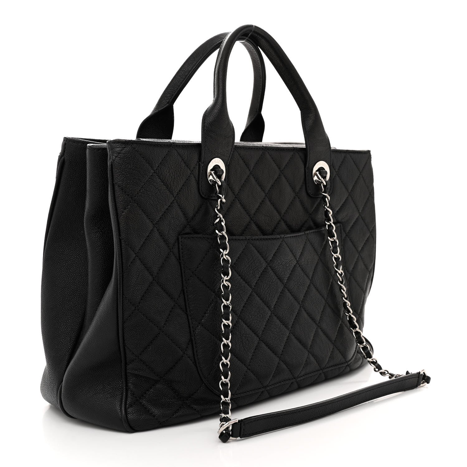 Chanel Caviar Quilted Large Urban Companion Top Handle Shopping Tote Black 3 of 13