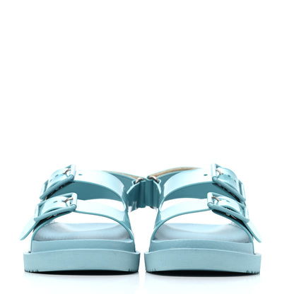 Gucci Rubber Mini Double G Womens Isla Dad Sandals 37 Dusty Azure 2 of 4