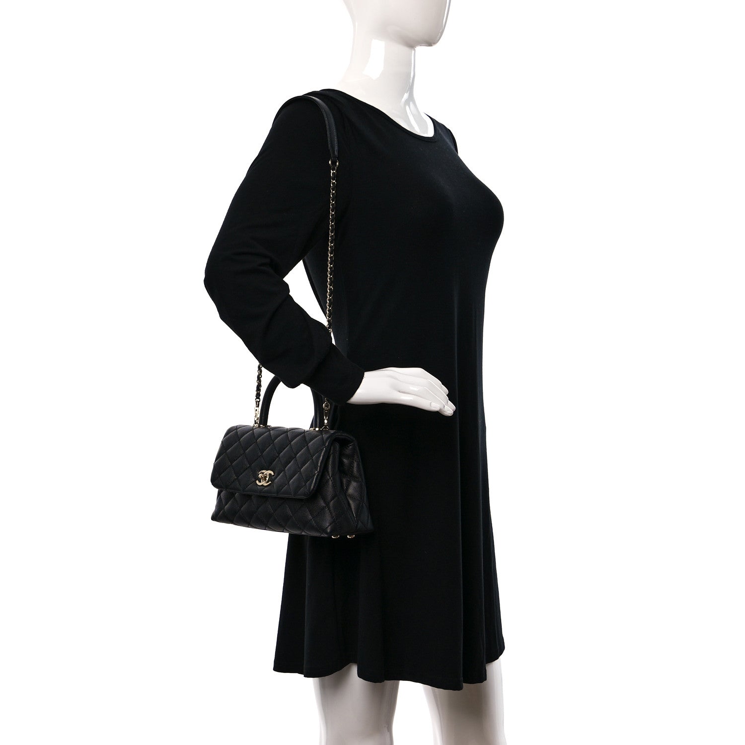Chanel Caviar Quilted Mini Coco Handle Flap Black 2 of 10