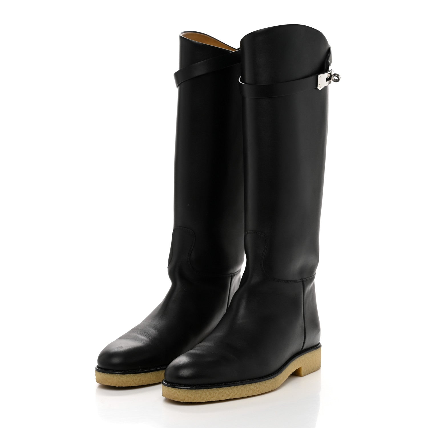 Hermes Calfskin Faustine Boots 40 Black 3 of 8