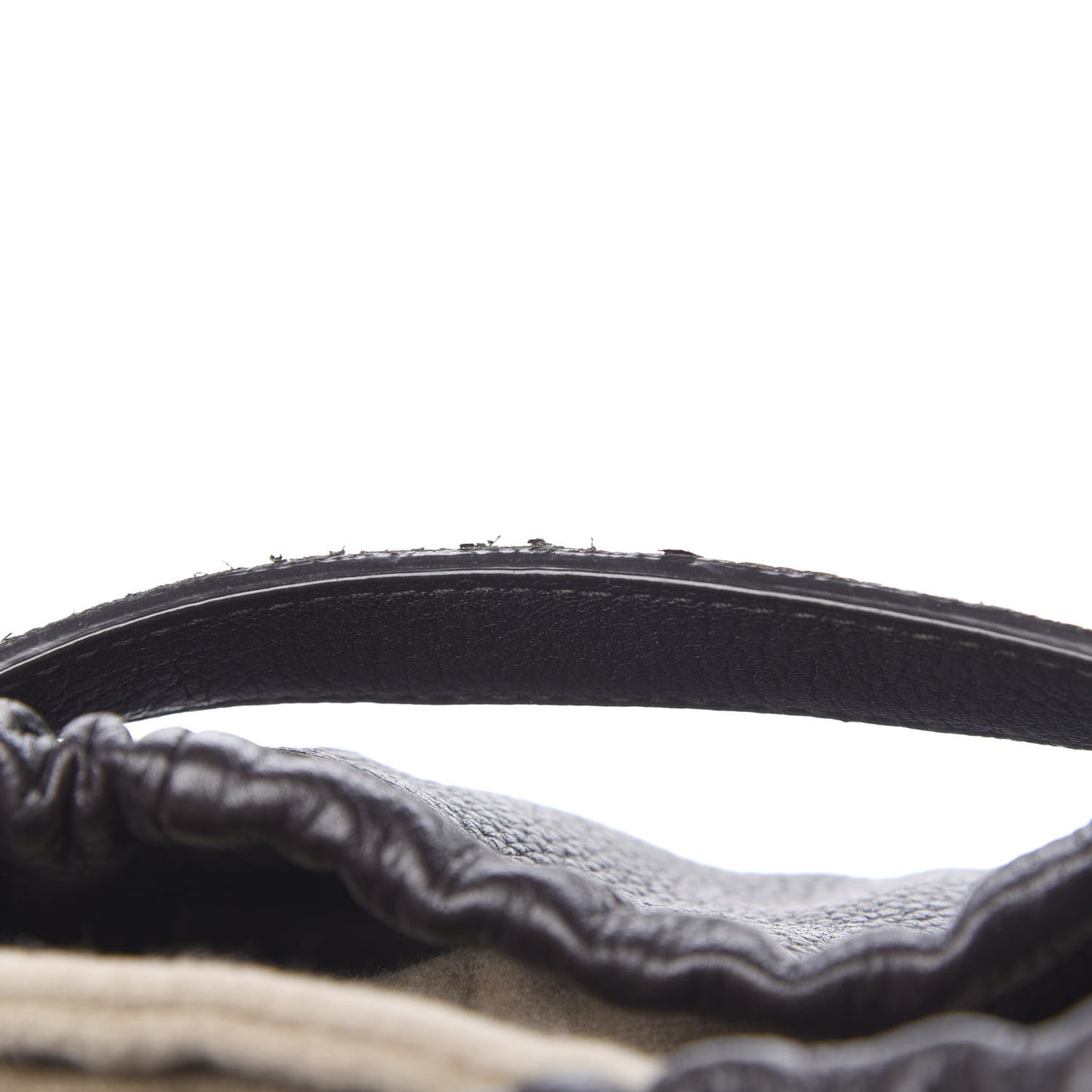 Washed Cervo Deerskin Intrecciato Bering Hobo Ebano
