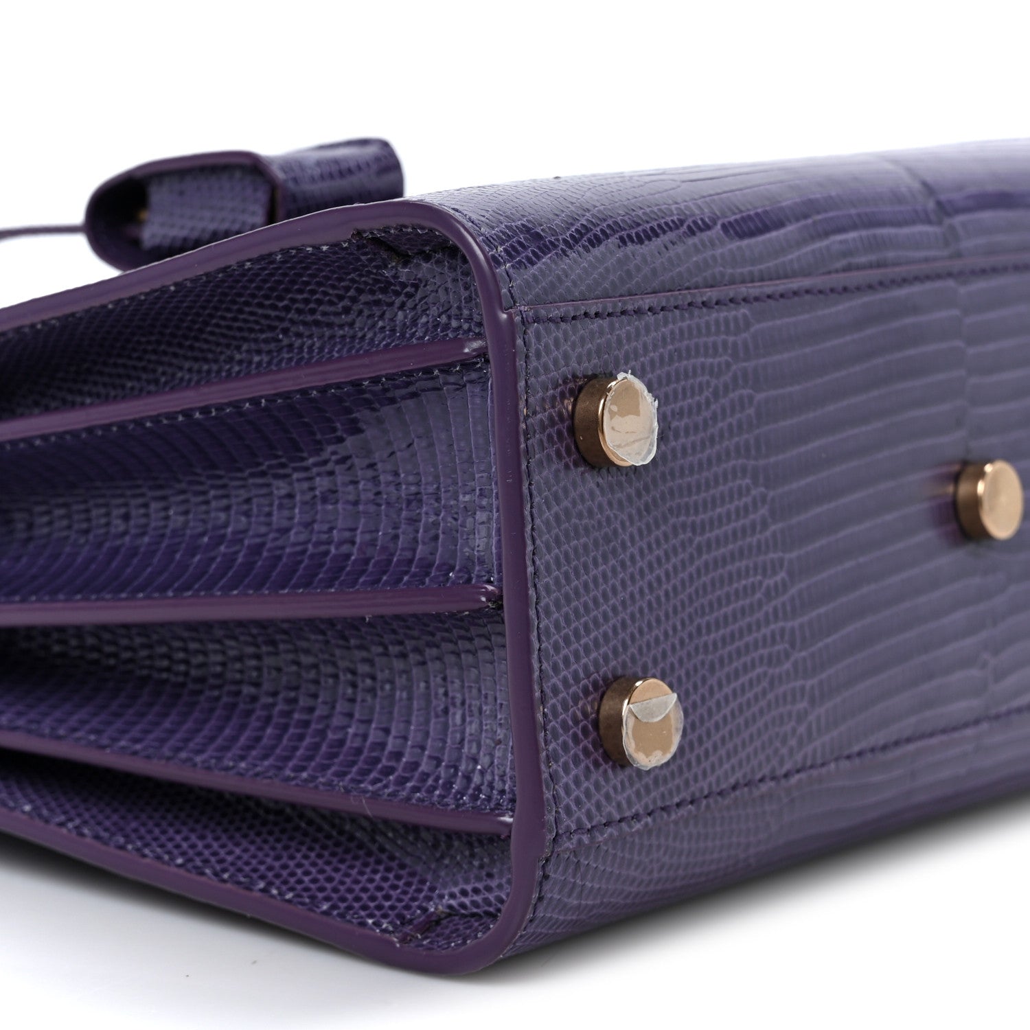 Saint Laurent Lizard Calfskin Embossed Nano Sac De Jour Bright Bright Lilas 8 of 9