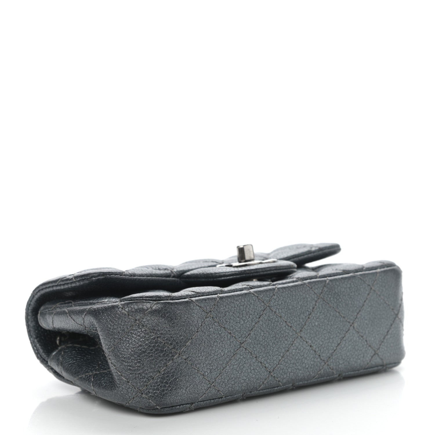 Chanel Metallic Caviar Quilted Extra Mini Flap Charcoal 4 of 11