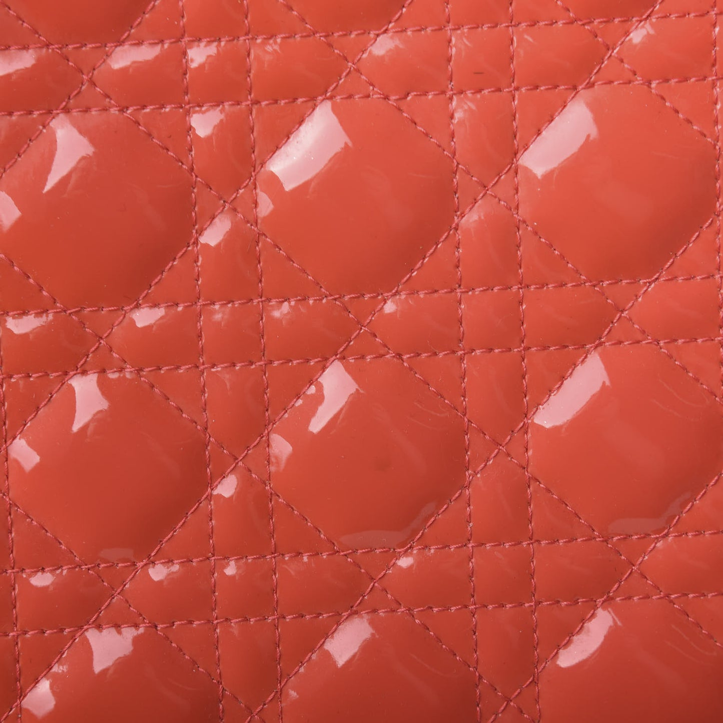 Patent Cannage Large Lady Dior Light Coral