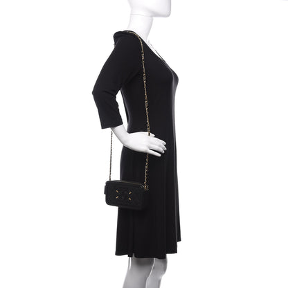 Chanel Caviar Quilted CC Filigree Clutch With Chain Black 2 of 14