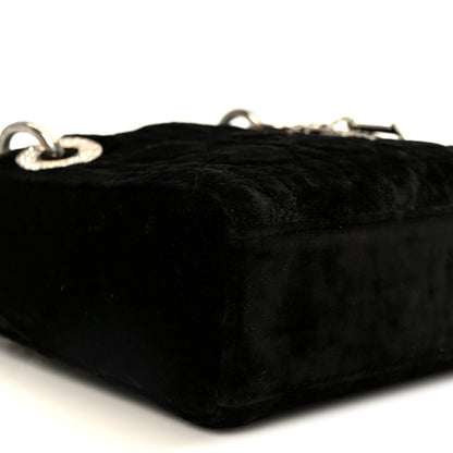 Christian Dior Velvet Crystal Mini Lady Dior Black 9 of 10