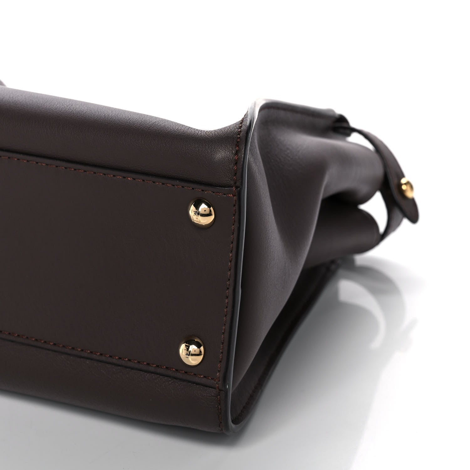 Fendi Vitello Seta Shiny Nappa Medium Peekaboo Iconic Satchel Moresco Rosa Doll 10 of 10