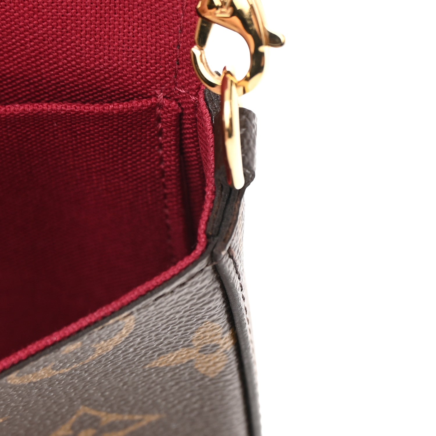 Louis Vuitton Monogram Pochette Felicie Chain Wallet Fuchsia 11 of 14