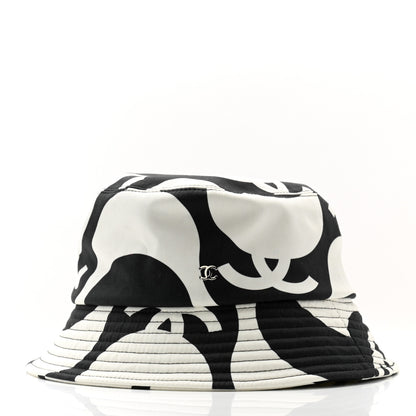 Chanel Canvas Bucket Hat M Black White 3 of 8